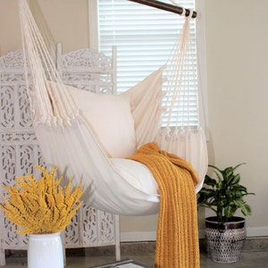 Hanging Chair, Swinging Chair, Indoor Hammock Chair, Egg Chair, Porch Swing Chair, Hanging Chair Bedroom, Boho Indoor Swing, Reading Chair