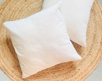 White Pillow Cover, Cotton Canvas Pillow, White Accent Pillow, Hammock pillow cushion, Cream Ivory pillow cover, Decorative Throw Pillow