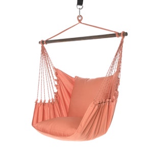 Hammock Chair, Pink Chair, Bedroom Boho Chair, Swinging Chair, Hanging Chair Swing, Indoor Hammock, Bohemian Swing Chair Macrame Swing Chair