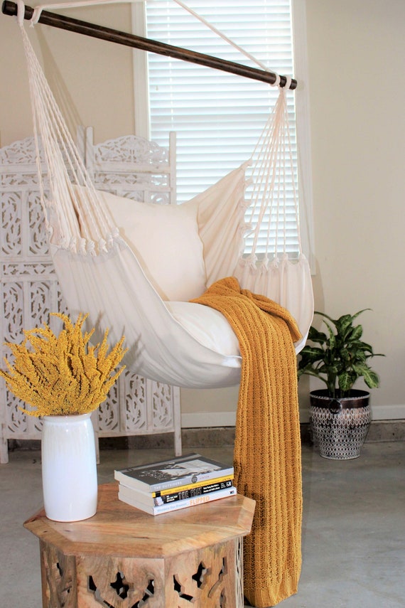 Hanging Chair, Swinging Chair, Indoor Hammock Chair, Egg Chair, Porch Swing Chair, Hanging Chair Bedroom, Boho Indoor Swing, Reading Chair
