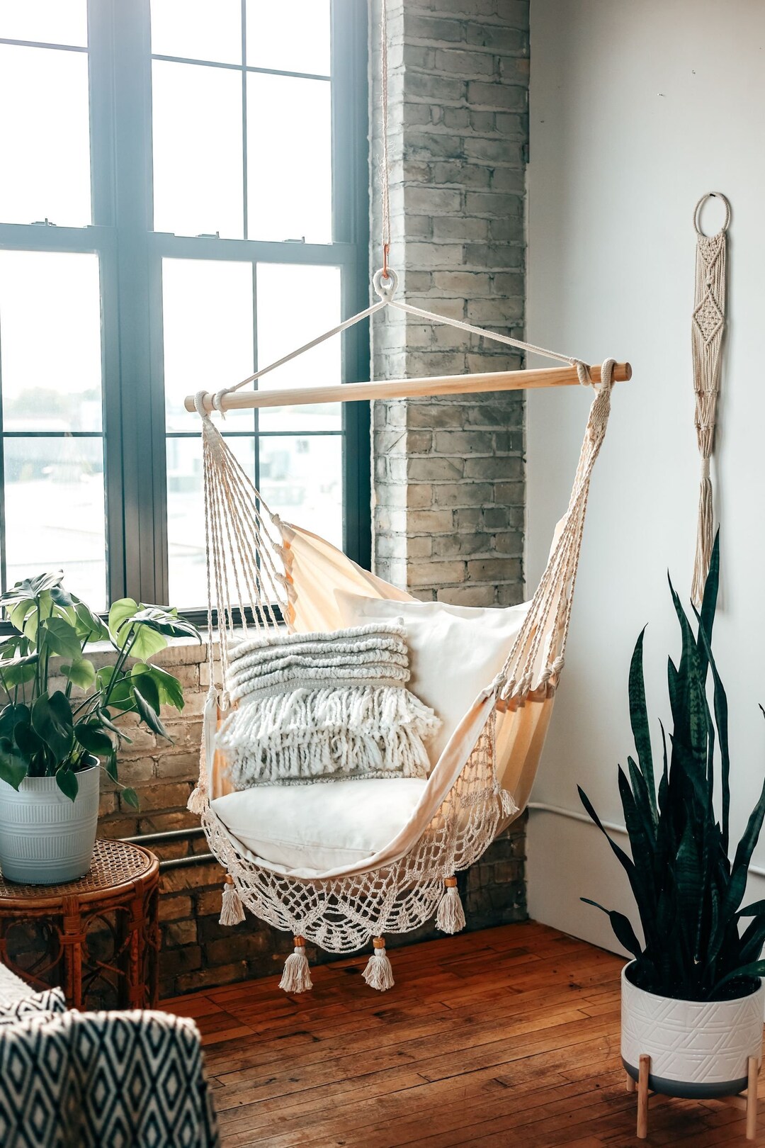 White Hammock Chair Hanging Chair Indoor Swing Chair Egg Chair Macrame Hanging Chair Swing Bedroom Swing Chair Christmas Gift Teen Girl Etsy