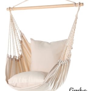 white hanging hammock chair
