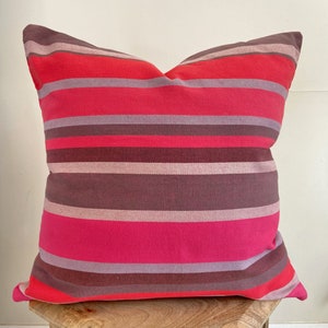 striped red pillow