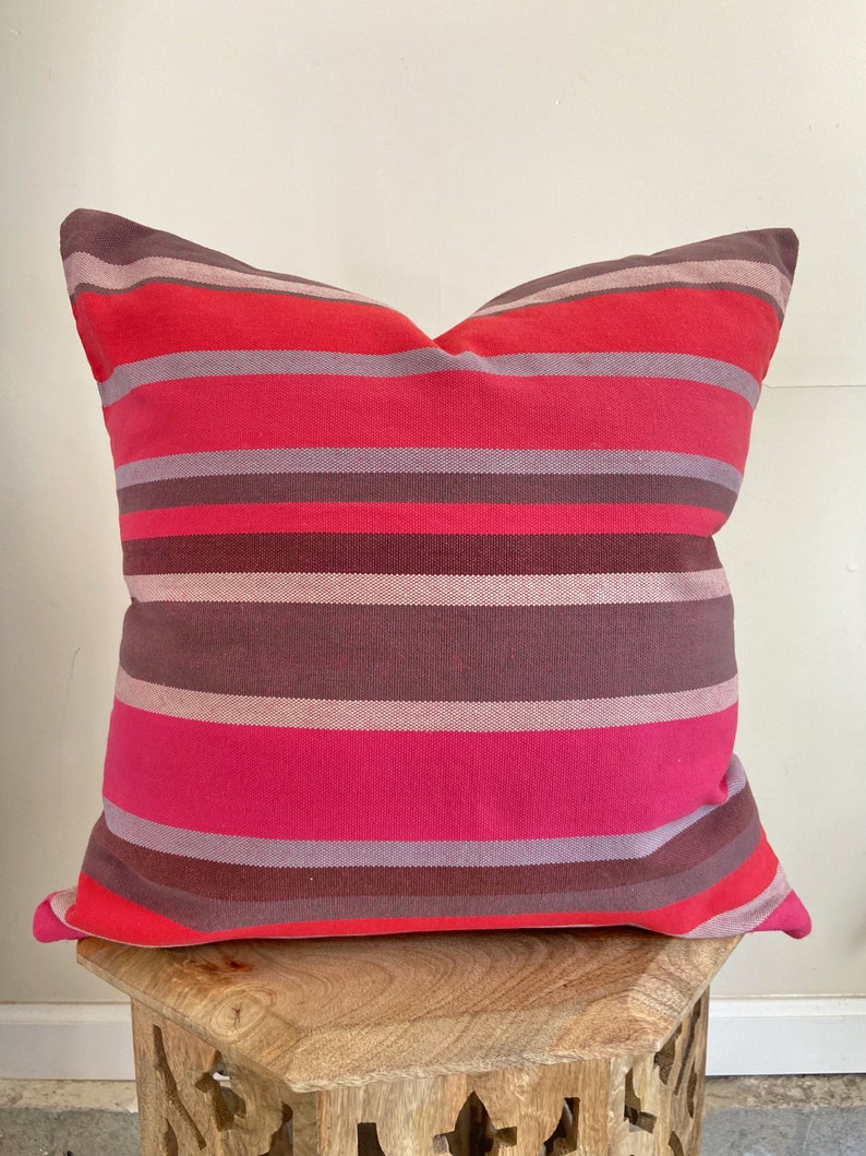 striped red pillow
