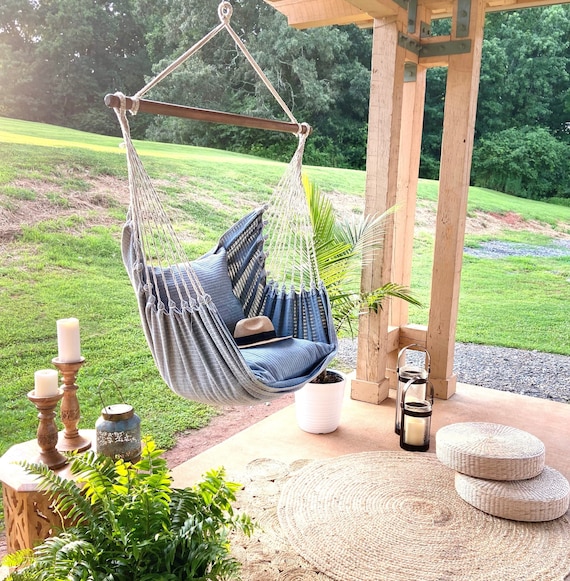 Hammock Chair, Hanging Chair, Porch Swing, Denim Hammock Chair