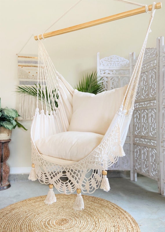 Hammock Chair Hanging Swing, Small Swinging Chair For Bedroom