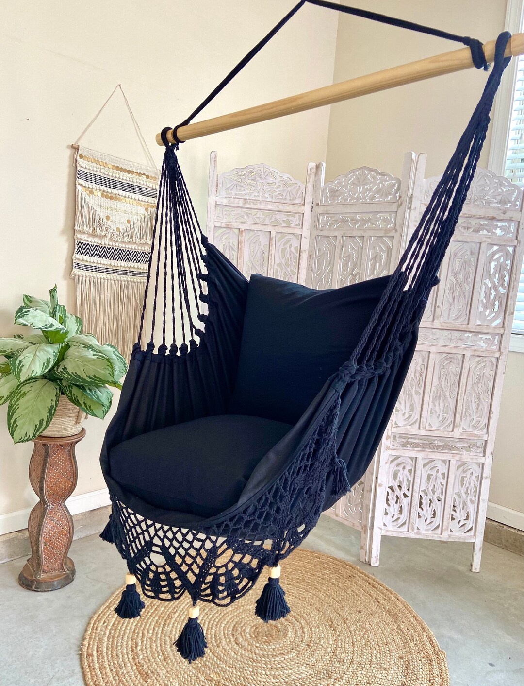 Hammock Chair Swing, Hanging Chair, Macrame Hanging Chair, Boho Macrame