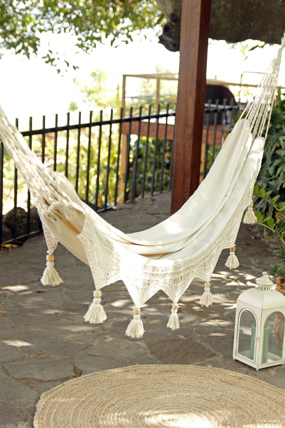White boho hammock sale