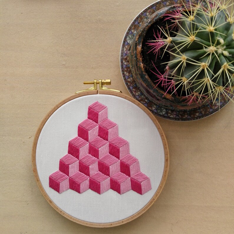 Geometric Embroidery Pattern PDF Beginner embroidery pattern Etsy