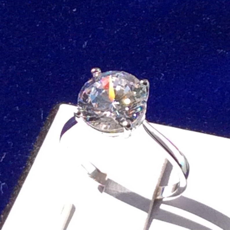 Engagement ring: ring 925 ring for women jewellery 4ct simulated diamond ring