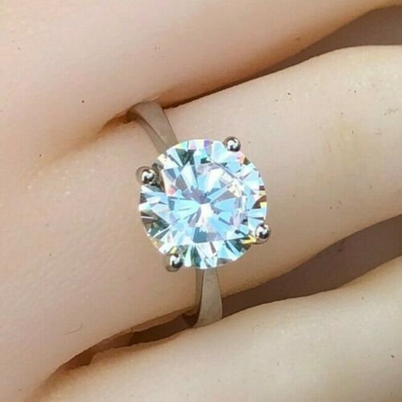 Engagement ring: ring 925 ring for women jewellery 4ct simulated diamond ring