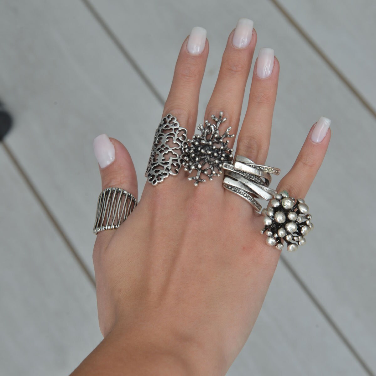 African Tuareg Shield Ring, Silver Engraved Wrap Geometric