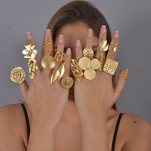 14K gold ring, Unique gold ring, Stylish ring, Dainty gold ring, Signed ring, Wide gold ring,Gold parallel ring,Gold boho ring,Stacking ring