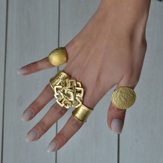 ピアス wing bling 14k post nuno double chain basic one touch ring e Zigzag Ring | Diagonal Stacker Band | Liven Rings – Liven