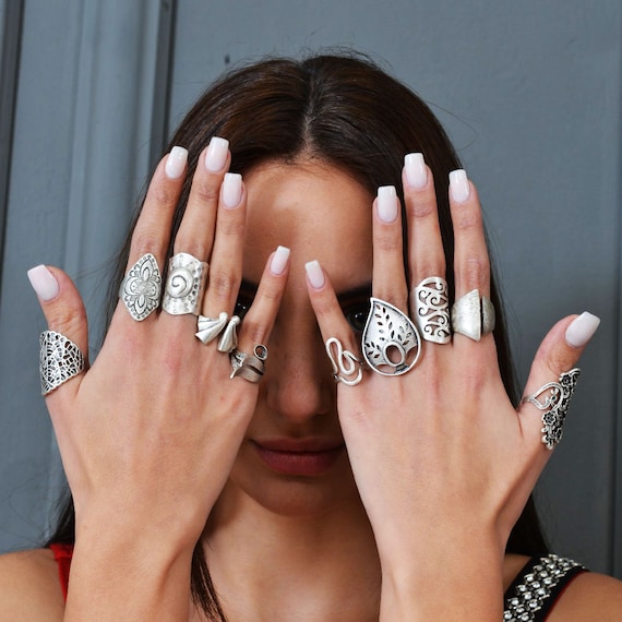 Anillo Compromiso Plata Esterlina Anillos De Plata 925 Mujer