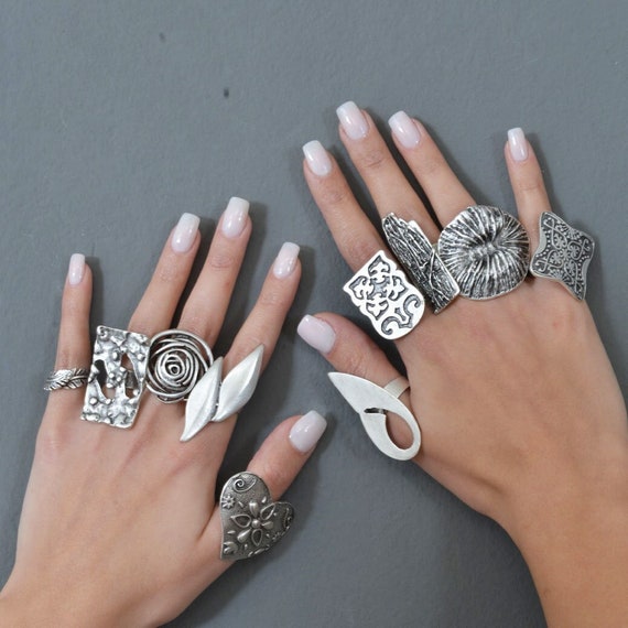 Dropship 9Pcs Thick Dome Chunky Rings Set For Women Chunky Rings Set Open Statement  Rings Trendy Minimalist Boho Adjustable Thick Women Chunky Dome Rings to  Sell Online at a Lower Price |