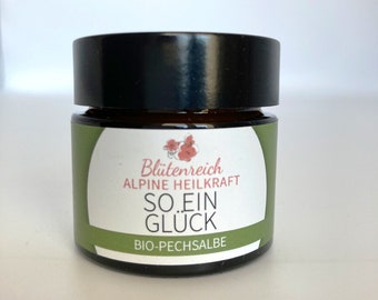 Bio Pechsalbe "So ein Glück" · Bio Fichtenharzsalbe · traditionell · Fichtenharz · Bio · Bio Bienenwachs · Wunden · Entzündung · wasserfrei