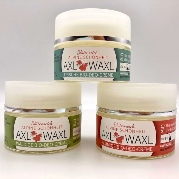 Bio "Axl Waxl" · 100% Natürliches Deodorant · Bio · Effektives Deodorant · Aluminium freies Creme Deo