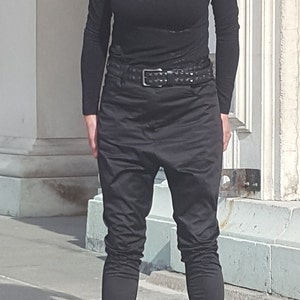 Black woman loose harem pants/Urban clothing/Loose fit pants/Street style pants