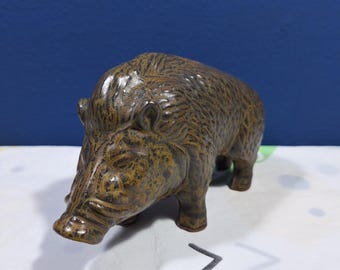 OOAK 耐火粘土の猪 — 墨絵の巻物を使った原始的な陶彫刻 - Etsy 日本