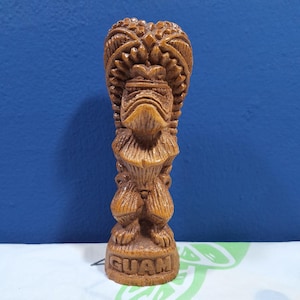 GUAM 木製 ティキ像 置物 Guam Tiki - Etsy