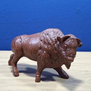 Red Mill American Buffalo Bison Handcrafted Figurine Carved Resin