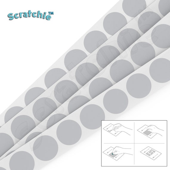 1 Inch Scratchie\u2122 Scratch Stickers 25mm 50 Pack