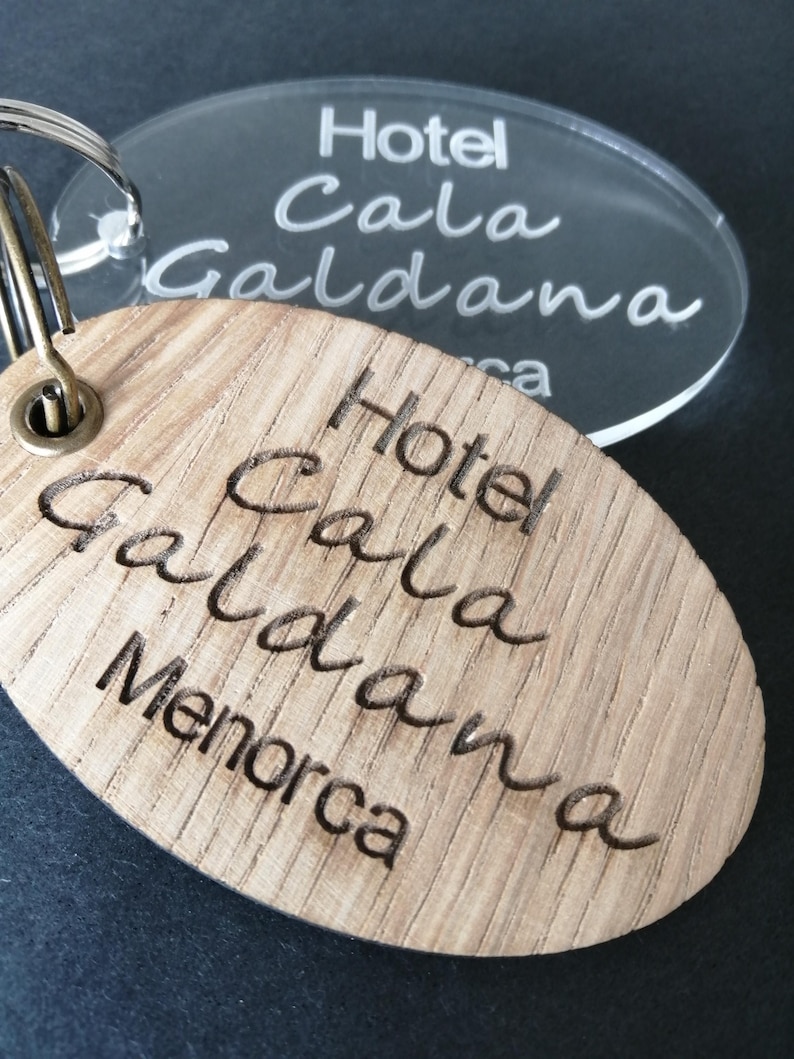 Hotel Key Rings Pebble Shape Design Personalised With Name + Room ...