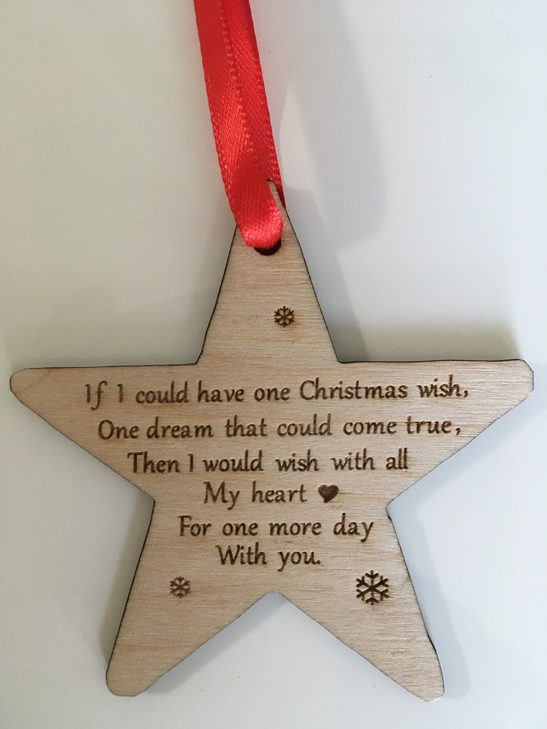 Personalised in Memory of a Loved One & Verse Wooden Christmas Etsy