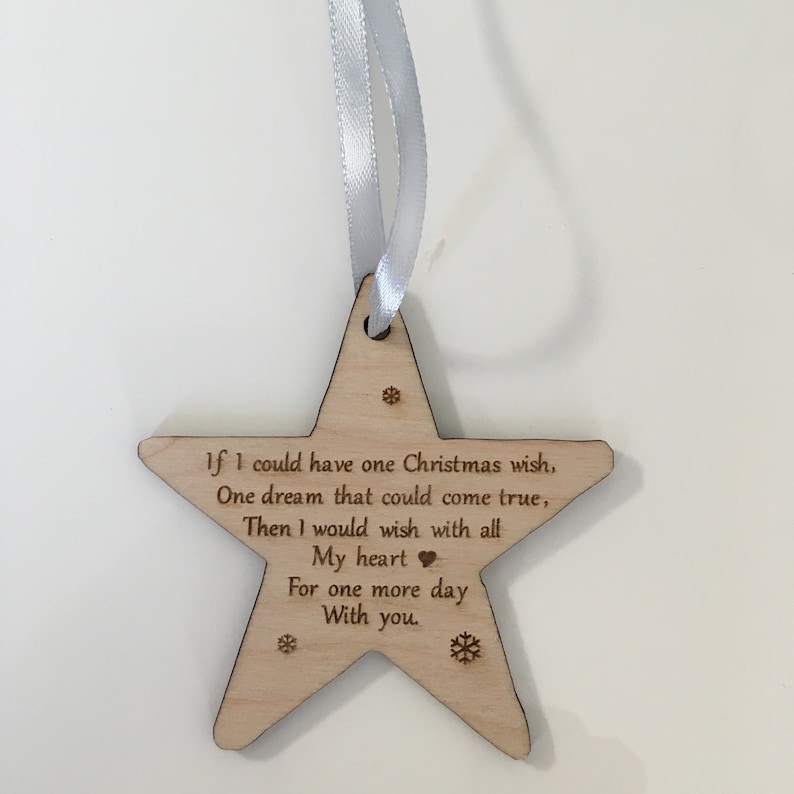 Personalised in Memory of a Loved One & Verse Wooden Christmas Etsy