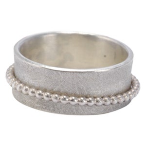 Turn ring 925 silver with pearl band