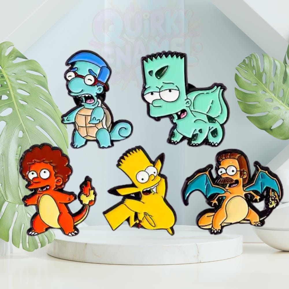 Springfield Pokedex Enamel Pins | A Simpsons X Pokemon Mashup - Etsy