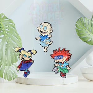 90s Cartoon Nostalgia Enamel Pins | Rugrats Character Badges