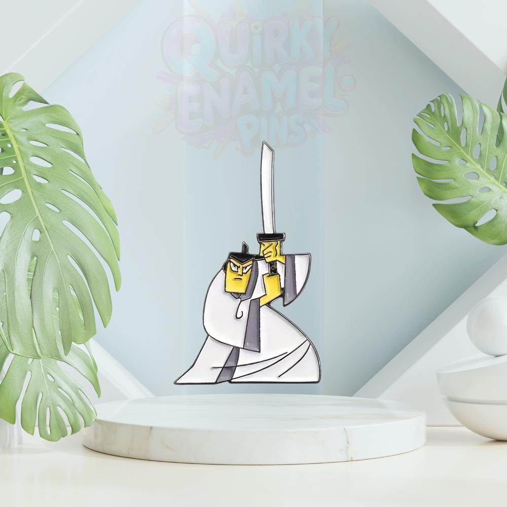Emaille pin Samurai Jack - Cartoon Network - retrobadge jaren 90