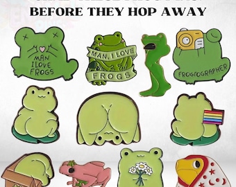 Choose Your Frog Enamel Pins.