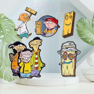 Pin de esmalte de Ed, Edd y Eddy - Insignias de Cartoon Network de los 90, Plank, Jonny