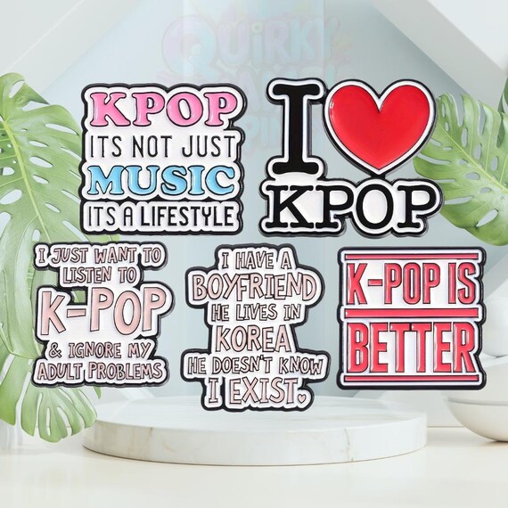 K-Pop Fan Enamel Pin - Korean Music Lifestyle & Relatable Humour Badges