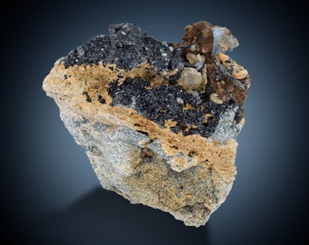 87 gm Honey Titanite With Vesuvianite on Matrrix, 5.9x5.6x4.1 cm, from Loi Shalman Mine KP-Pakistan.