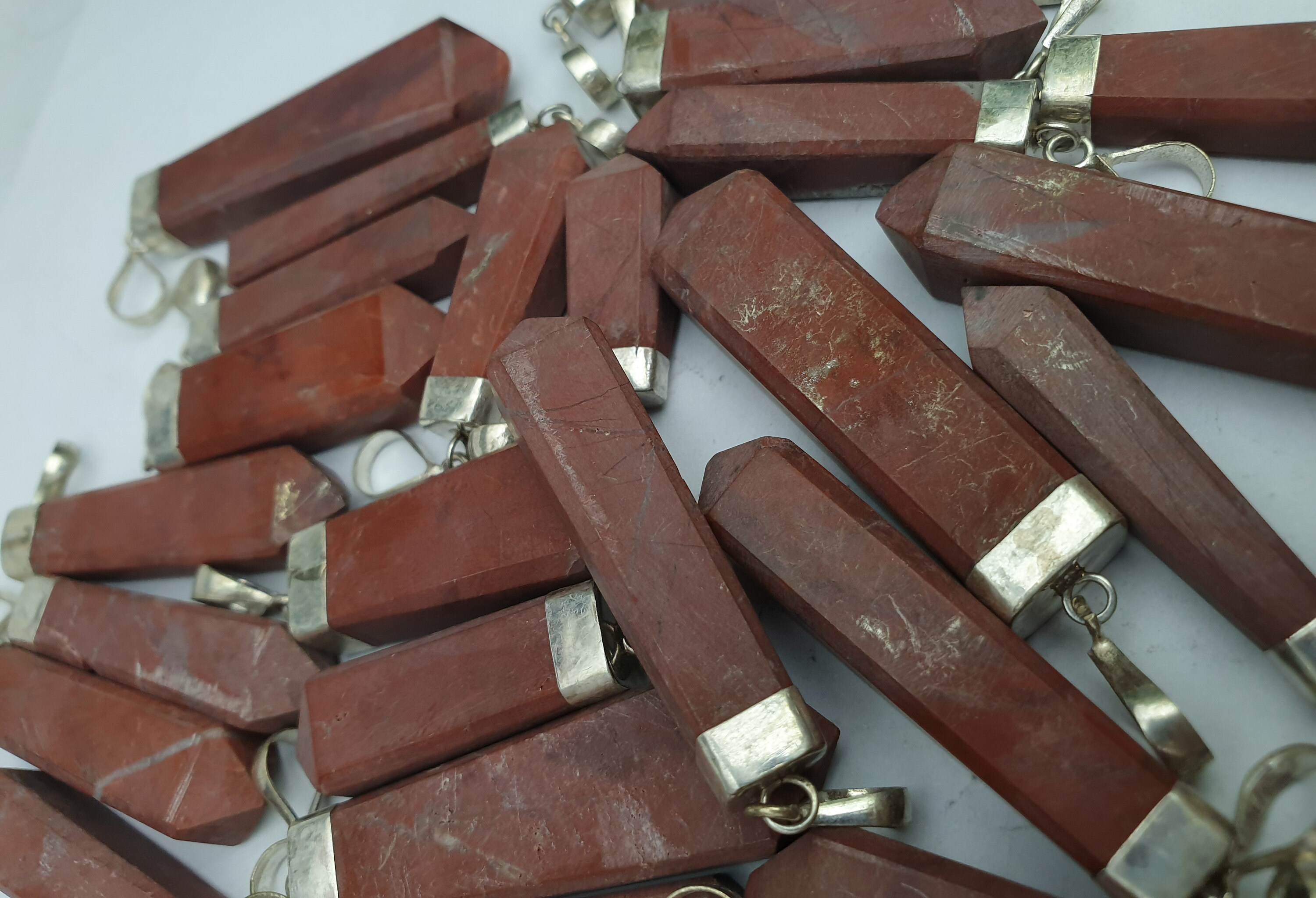 Wunderschöne Jaspis Anhänger in Silber wrapping | Etsy