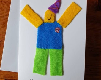 Roblox Noob Etsy - dab noob roblox personalised birthday card