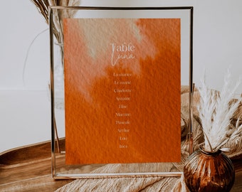 Wedding table plan: Cloudy collection - template to modify