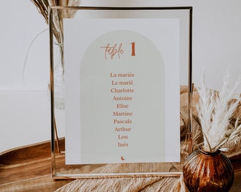 Wedding table plan: Joshua Tree collection - template to modify