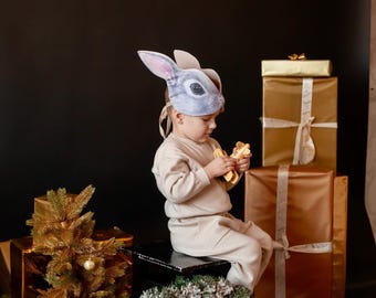 Animal mask textile mask rabbit mask Halloween mask newborn accessories head mask Easter bunny