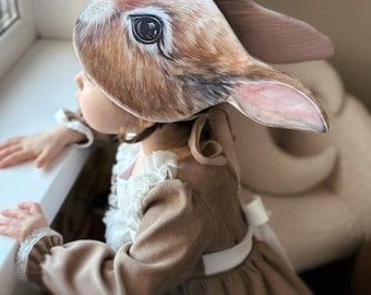 Animal mask textile mask rabbit mask Halloween mask newborn accessories head mask Easter bunny
