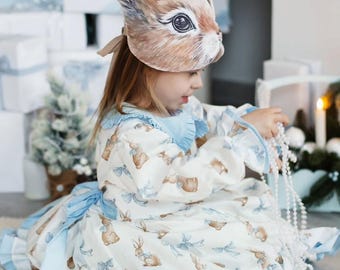 Animal mask textile mask rabbit mask Halloween mask newborn accessories head mask Easter bunny