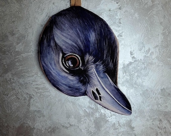 Animal mask textile mask raven mask Halloween mask newborn accessories head mask raven costume wedding accessories