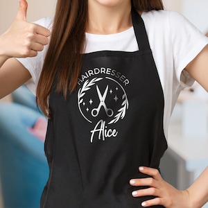 Personalised Hairdresser Apron for Hairdresser - Work Apron for Salon - Gift for Bestie