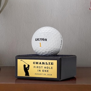 Personalized Golf Ball Holder: Hole In One Display, Golf Gift