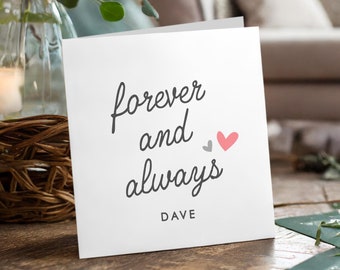 Personalised Valentine's Day Card for Boyfriend, Girlfriend, Husband, Wife | Valentine's Card for Him or Her | Romantic Anniversary Card