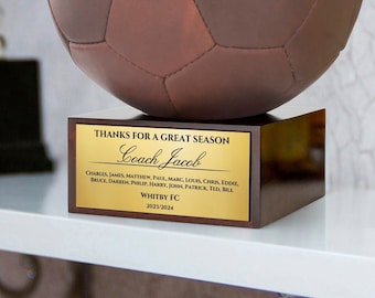 Personalized Gift for Football Coach | Football Coach Thank You Gift | End of Season Team Gift | Custom Ball Display